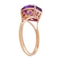 thumbnail image 2 of Galaxy Gold 14K Solid Rose Gold Heart Ring with Natural 10 mm Heart-Shaped Amethyst, Size 6.0, 5.5-11 Sizes, February Birthstone, Symbol of Devotion, 2 of 2