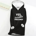 thumbnail image 2 of Pxxlle Yes, I'm Always Freezing Hoodies for Women Comfort Sherpa Fleece Lined Hooded Pullover Tops Casual Long Sleeve Long Loungewear Black XL, 2 of 4
