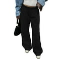 thumbnail image 2 of Womens Wide Leg Sweatpants Interior Sweat Pants with Pockets Elastic Waisted Lounge Casual Trousers, 2 of 9