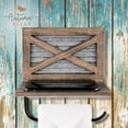 thumbnail image 2 of Autumn Alley Farmhouse Toilet Paper Holder with Wood Shelf, Wall Mount, 2 of 9