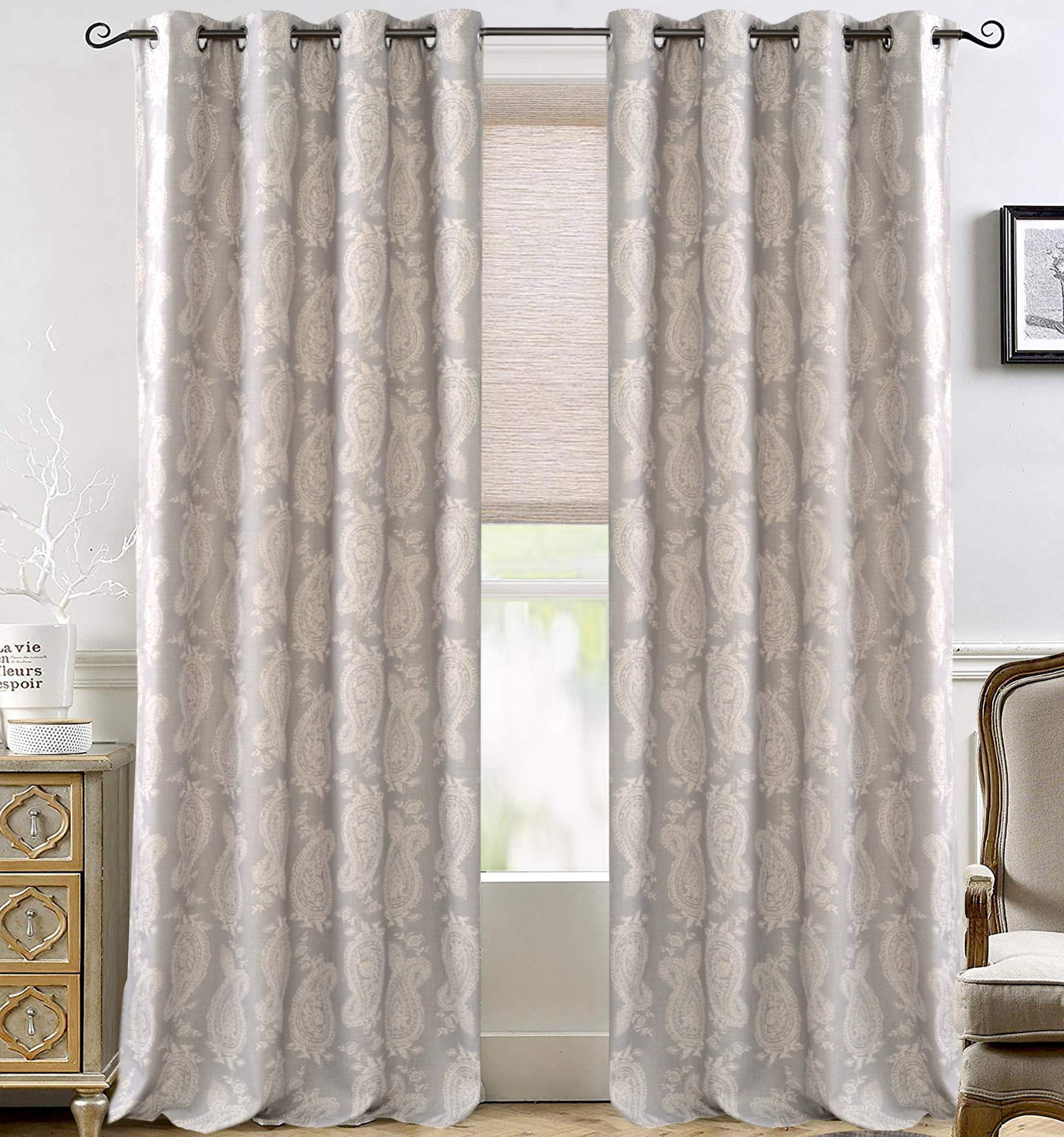 新品MYSKY HOME Blackout Curtain for Bedroom， Grommet Room Darkening Curtain，  Amazing Triple Weave Thermal Insulated Pan モテ
