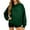 Green, variant on yuCgh Women's Button-Up Collar Pullover Top with Pocket, Casual Long Sleeve Blouse, Soft Cotton Blend, Fashion Everyday Wear for Women,Black L