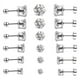 thumbnail image 2 of Pendientes de acero de titanio de moda, pendientes de aguja fina con seis garras, pendientes de circonita de acero inoxidable redondos, pendientes para hombre, joyería piercing, 2 of 6
