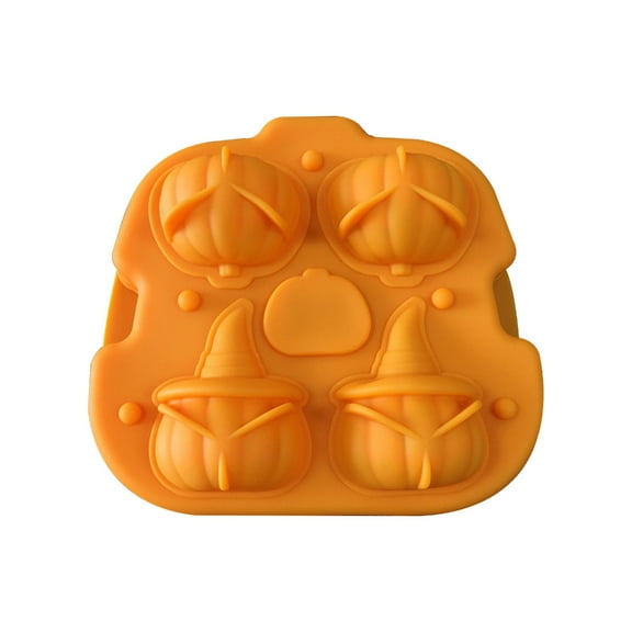 AOOOWER Pumpkin Shape Silicone Ice Cube Mould Flexible DIY Silicone Ice Cube Trays