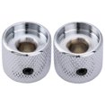 thumbnail image 4 of Musiclily Pro 6mm Steel Dome White Pearl Top Control Knob with Set Screw for Electric Guitar Bass, Chrome (Set of 2), 4 of 5