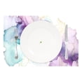 thumbnail image 2 of Blue Purple Golden Marble 4 PCs Placemats Set Linen Non-Slip Table Mat Rectangular Washable for Dining Kitchen Party 12"x18", 2 of 8