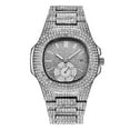 thumbnail image 1 of Reloj de cuarzo para hombre, reloj de pulsera de acero para hombre, reloj de diseño clásico de moda dorado para hombre, 1 of 3