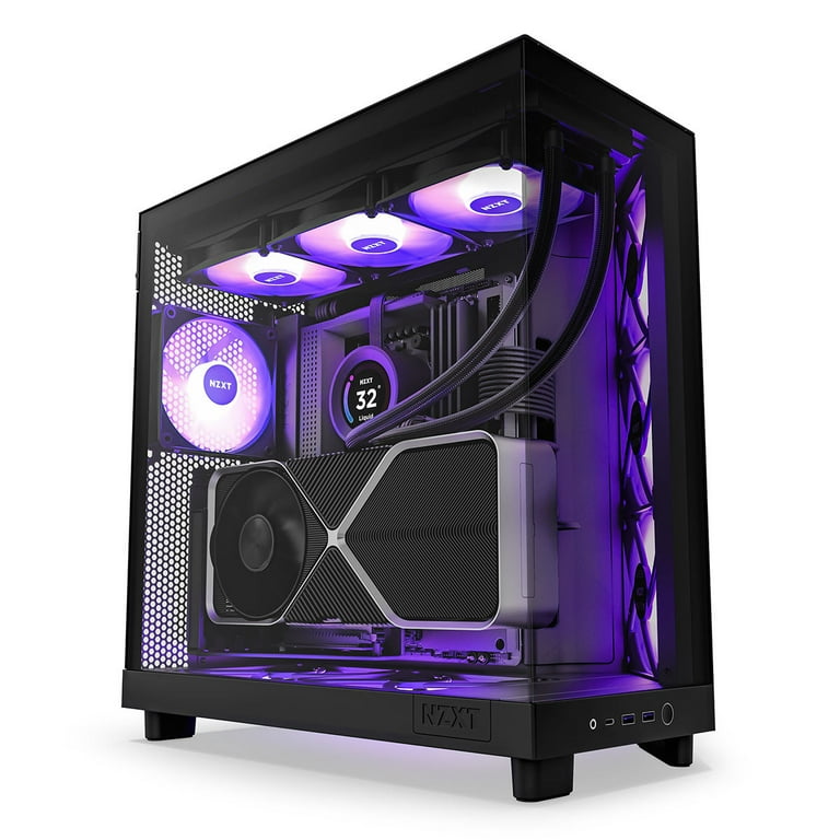 「土日限定値下げ」NZXT H6 Flow RGB Black NZXT H6 FLOW RGB Compact Dual-Chamber Mid-Tower Airflow Case