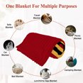 thumbnail image 6 of Christmas Santa Throw Blanket, Flannel Fleece Blanket with Striped Design for Couch, Black Golden Belt Red Backdrop Soft Breathable All Season Plush Blankets for Sofa Office Travel 40"x50", 6 of 9