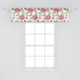 thumbnail image 2 of Ambesonne Spring Valance Pack of 2, Butterflies on Flowers Art, 54"X12", Pastel Pink Multicolor, 2 of 4