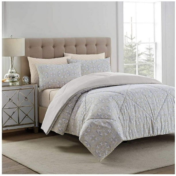 Style Decor 6Piece Comforter Set, King, Natalia Beige and