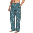 thumbnail image 6 of Salouo Bullfinches Branches And Balls Print Pajama Pants for Men, Lounge Pants Elastic Waistband Casual Men's sleepwear Loungewear Sleep Pajama Pant -Large, 6 of 7