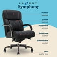 thumbnail image 3 of La-Z-Boy Symphony Executive Office Chair Bonded Leather Black and Graphite, 3 of 8