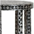 thumbnail image 5 of Elara Coastal Black and White Mother of Pearl Capiz Shell End Table$$Furniture, 5 of 9