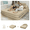 khaki-Full, variant on SolarSoda Easy To Store Double Inflatable Air Mattress Folding Bed, Built-In Pump Flocked Bed, Raised And Thickened Auto-Inflatable Mattress, Outdoor Camping, Home Rest, Queen size, Brown, Gray
