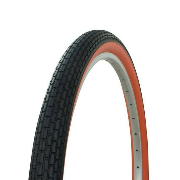 Beach Cruiser Tire 26in x 2.125in, Black/Orange