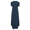 thumbnail image 5 of AherBiu Womens Basic Tshirt Dress Pullover Crew Neck Short Sleeve Solid Color Comfy Maxi Dresse for Women, 5 of 5