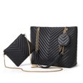 thumbnail image 3 of Bolso bandolera para mujer Casual 2 en 1 Satchel Hobo Set Bolso de trabajo versátil de cuero PU FLhrweasw Nuevo, 3 of 9