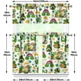 thumbnail image 5 of St Patricks Day Kitchen Curtains Valances 3 Piece Set,Spring Shamrock Gnome Sunflowers Rod Pocket Kitchen Tier Curtain Over Sink Window,Cute Farmhouse Cafe Curtains for Holiday Decor 36 Inch, 5 of 7