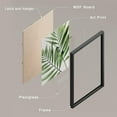 thumbnail image 4 of PixonSign Set of 4 Framed Wall Art, Tropical Green Island Palm Leaf Poster, Nature Wilderness Wall Decor Prints, Botanical Floral Wall Décor, Modern Landscape Artwork for Farmhouse - 11"x14" Black, 4 of 5