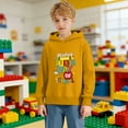 thumbnail image 2 of IWRICH Kids Happy 100th Days of School Hoodies Long Sleeve Lined Hooded Sweatshirts Cute Tops,Size 2-14 Years Yellow 160, 2 of 7