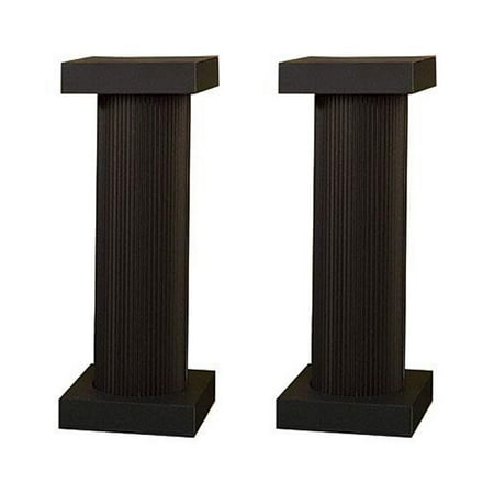 - 4 ft. Black Fluted Pedestal Pair