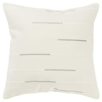 Rizzy Home Cotton Offset Stripe Silver 20"X20" Pillow Cover 2 Pack