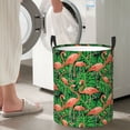 thumbnail image 4 of Lsque Flamingo pattern Laundry Hamper Basket, Tall Woven Rope Hamper Basket for Clothes, Lightweight Storage Basket, Collapsible Waterproof-Medium, 4 of 8