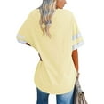 thumbnail image 3 of Anbech Shoulder Drop Shirt for Women Oversized Tshirt V Neck Casual Solid Loose Fit Short Sleeve Top, 3 of 3