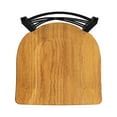 thumbnail image 2 of Holland Catalina XL 36" Bar Stool - Black/Medium Oak Seat, 2 of 3