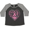 thumbnail image 3 of Inktastic Breast Cancer Awareness Heart Words Women's Plus Size T-Shirt, 3 of 5