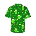 thumbnail image 3 of Easygdp St Patrick's Day2 Men's Hawaiian Shirts Print Lapel Short Sleeve for Beach, vacation, party, casual occasions - X-Large, 3 of 9