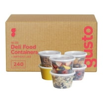 Deli Containers 16 oz - 240 Pack Plastic Food Containers with Lids Airtight - Meal Prep, Leftovers, Slime - Reusable & Disposable