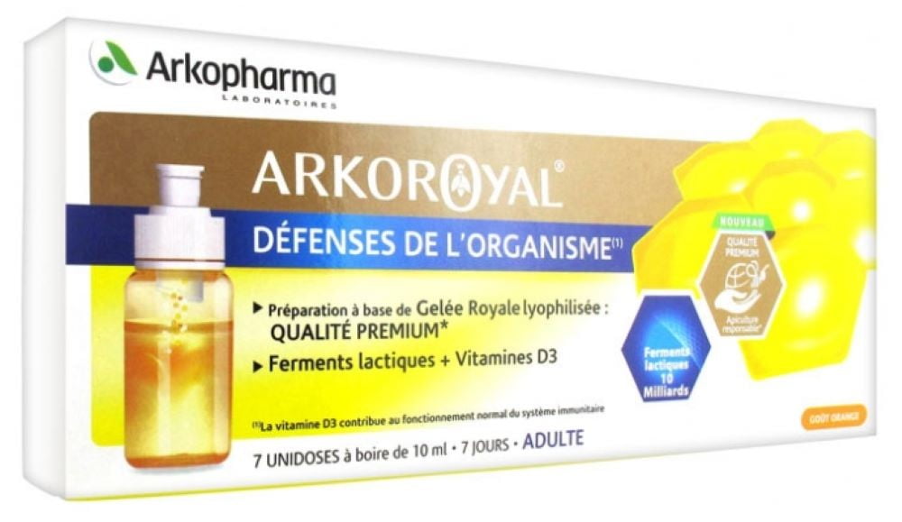 Arkopharma Arkoroyal Organic Royal Jelly 1000mg 20 Vials