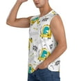 thumbnail image 3 of Goofa Dinosaur on Excavator Printed Men's Sleeveless T-Shirt - Athletic Gym Workout Tank Top for Men - Moisture-Wicking, UPF 30+ Quick-Dry Muscle Tee-X-Large, 3 of 8
