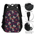 thumbnail image 3 of Vsdgher Roses Skulls Print Travel Laptop Backpack, Laptops Backpack with USB Charging Port, Water Resistant Computer Bag Gift for Men & Women, 3 of 7