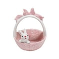 thumbnail image 2 of Ceramic Rabbit Easter Basket Porcelain bunny bowls Creative Mini Holiday Gift 16cmx15.5cmx18.3cm, 2 of 8