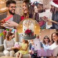 thumbnail image 5 of Rosa eterna con forma de cisne y cubierta de cristal con luces, regalos navideños, regalos de cumpleaños para familiares y amigos, 5 of 5
