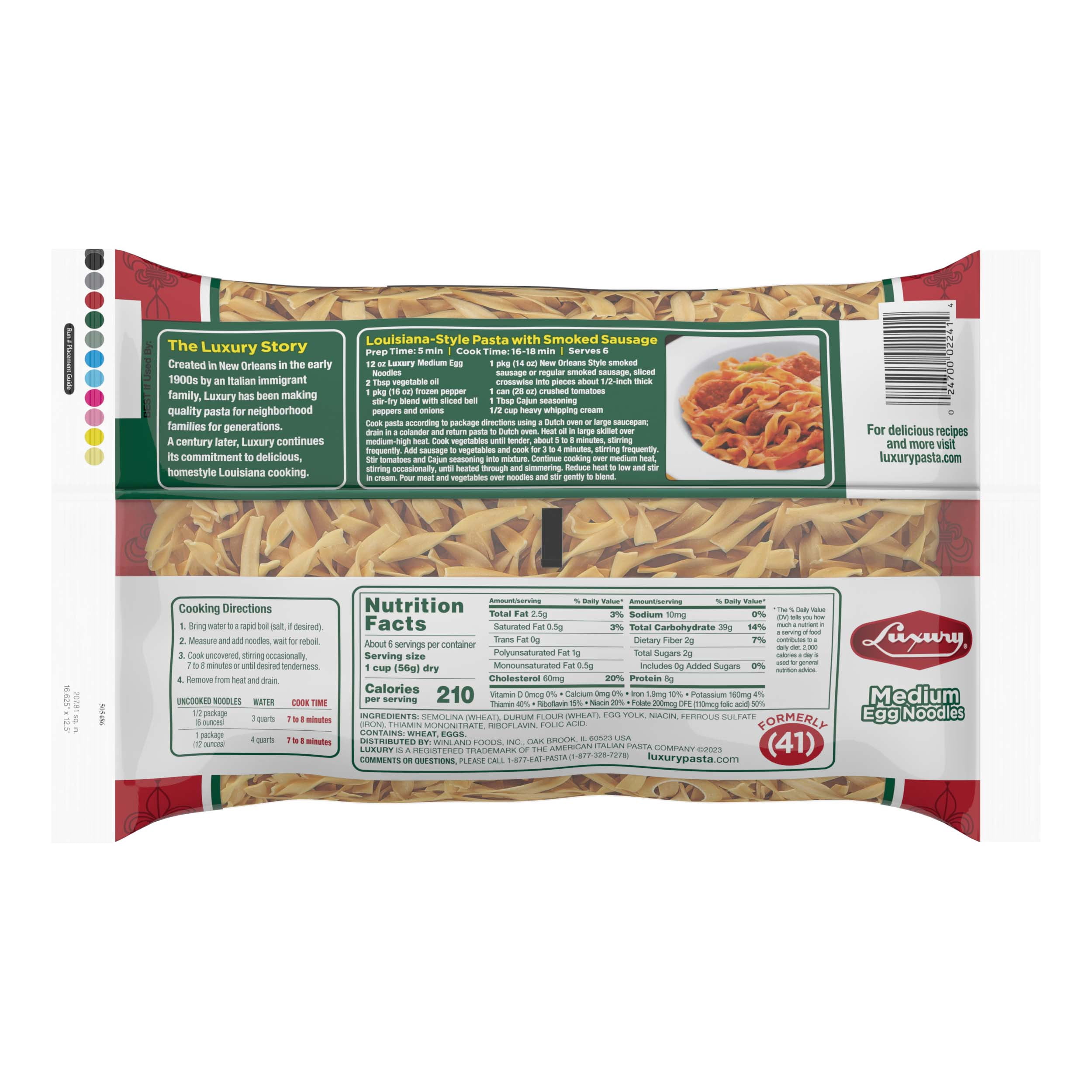 (3 pack) Luxury Medium Egg Noodles, 12-Pack (12 oz Each) – Enriched Pasta for Soups, Stroganoff, and Classic Recipes
