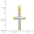 thumbnail image 4 of Collier Croix en Or Jaune 14 Carats Pendentif Religieux Latin, 4 of 8