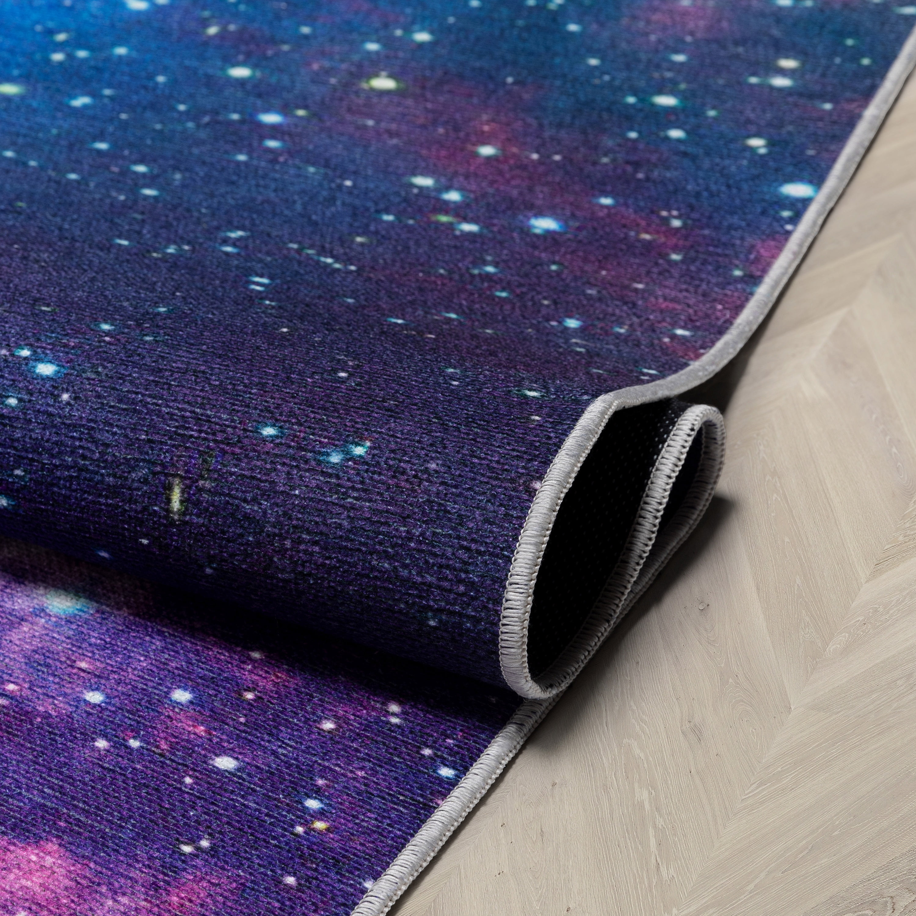Well Woven Celestial Space Helix Space Nebula Constellation Multi Color Flat Pile Easy to Clean 5'3" x 7'3" Area Rug for Living Room Dining Room Bedroom and Kitchen