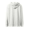 thumbnail image 3 of Basic Zip Up Hoodies for Women 2025 Fall Winter Long Sleeve Loose Fit Plain Hooded Sweatshirt Jacket with Pockets, 3 of 6