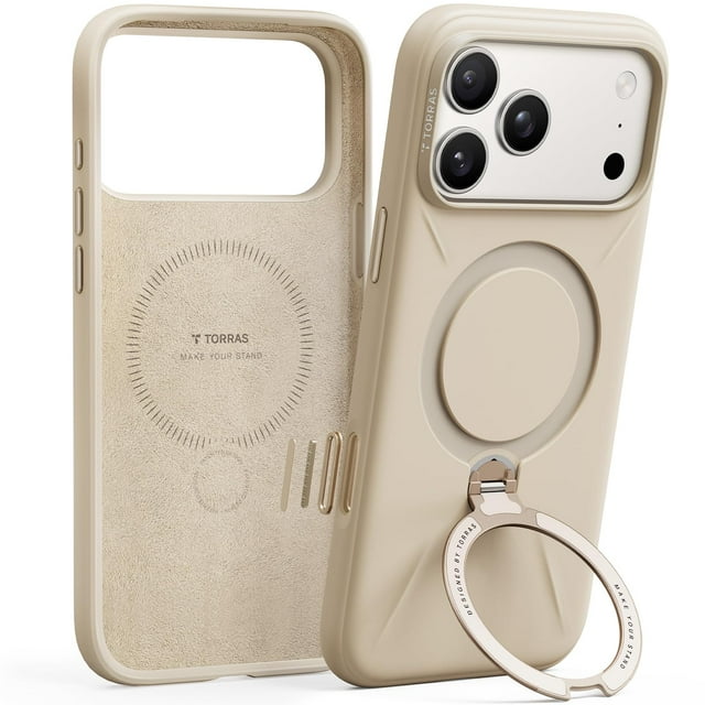 Funda TORRAS para iPhone 17 Pro Max, con forma de anillo de silicona MagSafe