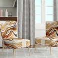 thumbnail image 2 of Designart « Vagues Abstraites en Orange Brûlé VI » Fauteuil d'Appoint Moderne Orange Rembourré - Fauteuil Moderne pour Chambre, 2 of 7