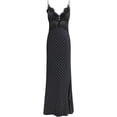 thumbnail image 3 of Women's Long Dress — High Waist, Sleeveless, Fitted, V-Neck Patchwork Design — Party, Date Night, Vacation, 3 of 7