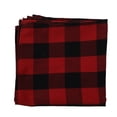 thumbnail image 3 of 5pcs Nappe de Noël 17.7x17.7dans Motif Décoratif Durable Réutilisable Couverture de Table en Polyester pour les Dîners de Fêtes Plaid Rouge HM2290702, 3 of 10