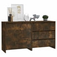 thumbnail image 2 of OnlineGymShop CB23406 29.5 in. Wooden Sideboard with Storage Cabinet, Smoked Oak - 2 Piece, 2 of 3