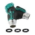 thumbnail image 1 of Mistaha 2 Way Garden Hose Splitters Y Way Faucet Diverter Tap Hose Connector Water Distributor with 2 Individual On-Off Switch 3 Washers, 1 of 8