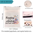 thumbnail image 2 of Reading Books Lover Gift Book Worm Gifts Reading Is An Adventure That Never Ends Book Sleeve Bookish Gift, 2 of 7