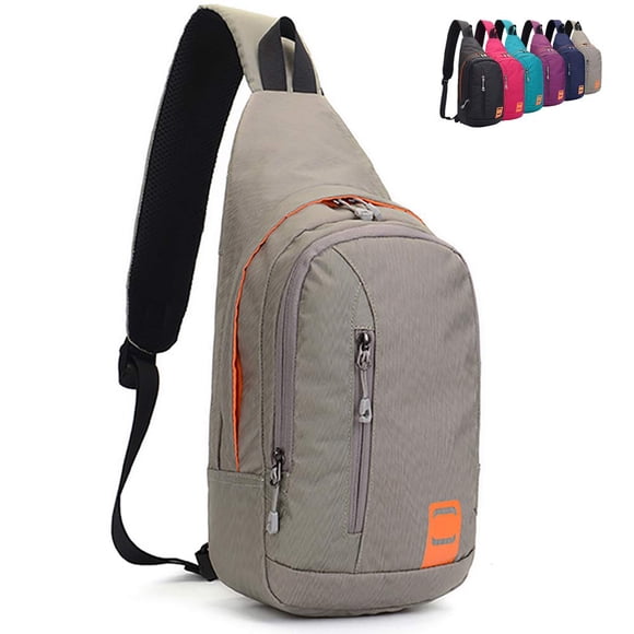 Peicees Mochila pequeña con bandolera, impermeable, unisex, bandolera en el pecho